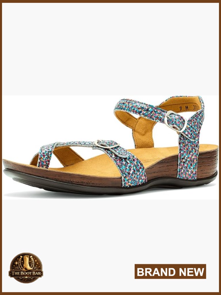 Leather Toe Loop Sandals With Adjustable Buckle - Women's Comfort Sandal